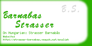 barnabas strasser business card